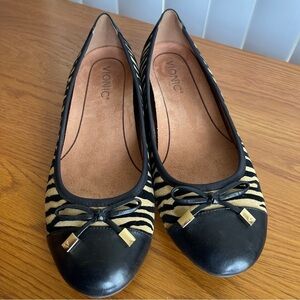 Vionic Minna Ballet Flat Tiger Print Size 8.5
